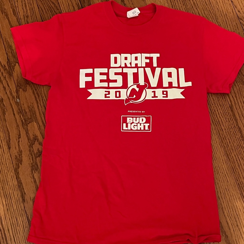NJ DEVILS Draft Festival 2019 Red Tshirt- never worn